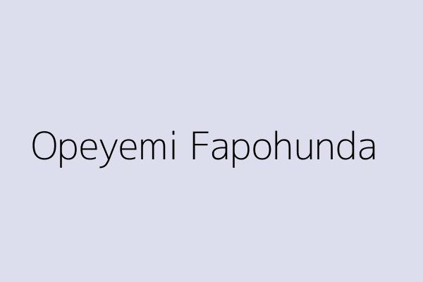 Opeyemi Fapohunda